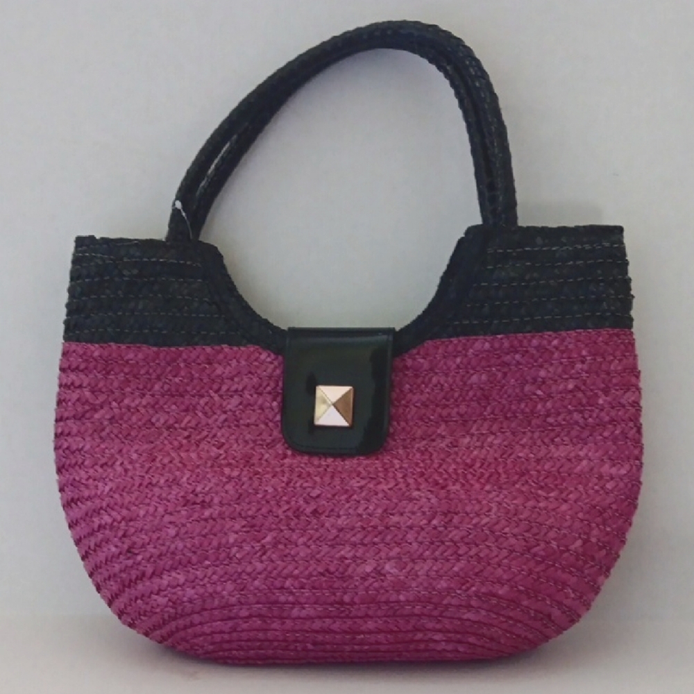 ELEGANT FUSHIA & BLACK WOMEN'S HANDBAG